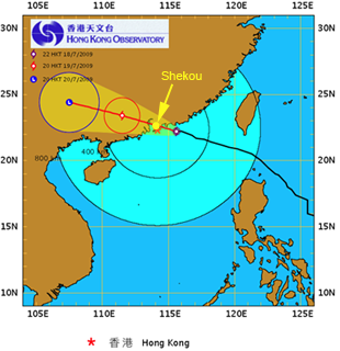 Zugbahn Taifun Molave