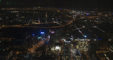 Blick vom 85. Stockwerk des Taipei 101