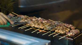 Fleischspiesschen am Strassengrill