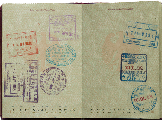 Ein- und Ausreisestempel Ludwig